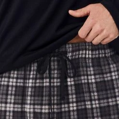 Men's Cuddl Duds® Cabin Fleece Pajama Set Navy Plaid -Cuddl Duds Shop unnamed file 398