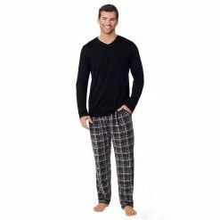 Men's Cuddl Duds® Cabin Fleece Pajama Set Navy Plaid -Cuddl Duds Shop unnamed file 400