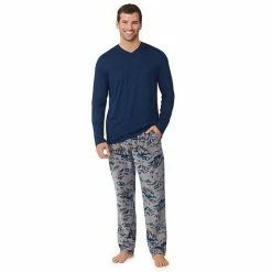 Men's Cuddl Duds® Cabin Fleece Pajama Set Navy Plaid -Cuddl Duds Shop unnamed file 402