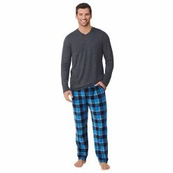 Men's Cuddl Duds® Cabin Fleece Pajama Set Navy Plaid -Cuddl Duds Shop unnamed file 403