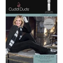 Women's Cuddl Duds® Fleecewear With Stretch Lounge Pants Charcoal Heather -Cuddl Duds Shop unnamed file 433
