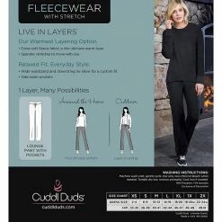 Women's Cuddl Duds® Fleecewear With Stretch Lounge Pants Charcoal Heather -Cuddl Duds Shop unnamed file 434