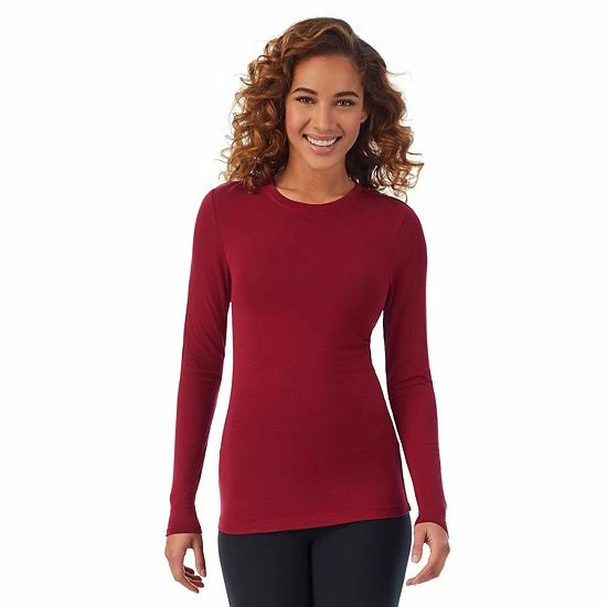 Women's Cuddl Duds® Softwear With Stretch Long Sleeve Crewneck Top Red Buffalo 14 Women's Cuddl Duds® Softwear With Stretch Long Sleeve Crewneck Top Red Buffalo - Image 14