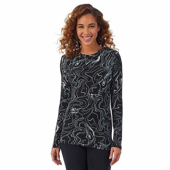 Women's Cuddl Duds® Softwear With Stretch Long Sleeve Crewneck Top Red Buffalo 16 Women's Cuddl Duds® Softwear With Stretch Long Sleeve Crewneck Top Red Buffalo - Image 16