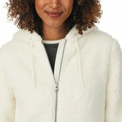 Women's Cuddl Duds Cozy Sherpa Hooded Anorak Jacket Sage -Cuddl Duds Shop unnamed file 467