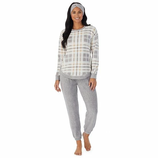 Petite Cuddl Duds 3-pc. Stretch Fleece Long Sleeve Pajama Top, Pajama Pants & Headband Set Multi Blue Southwester 6 Petite Cuddl Duds 3-pc. Stretch Fleece Long Sleeve Pajama Top, Pajama Pants & Headband Set Multi Blue Southwester - Image 6