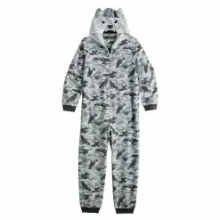 Boys 4-16 Cuddl Duds Hooded One-Piece Pajamas Green -Cuddl Duds Shop unnamed file 489