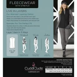 Women's Cuddl Duds® Fleecewear With Stretch Full Zippered Vest Charcoal Heather 16 Women's Cuddl Duds® Fleecewear With Stretch Full Zippered Vest Charcoal Heather -Cuddl Duds Shop unnamed file 505