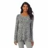 Women's Cuddl Duds® Soft Knit Long Sleeve Tunic Top Marled Viridian Green
