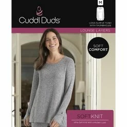 Women's Cuddl Duds® Soft Knit Long Sleeve Tunic Top Marled Viridian Green -Cuddl Duds Shop unnamed file 526