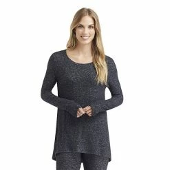 Women's Cuddl Duds® Soft Knit Long Sleeve Tunic Top Marled Viridian Green -Cuddl Duds Shop unnamed file 530