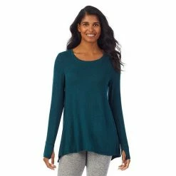 Women's Cuddl Duds® Soft Knit Long Sleeve Tunic Top Marled Viridian Green -Cuddl Duds Shop unnamed file 531
