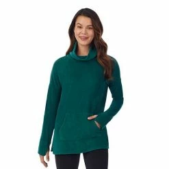 Women's Cuddl Duds® Fleecewear With Stretch Long Sleeve Tunic Top Viridian Green -Cuddl Duds Shop unnamed file 546