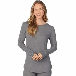 Women's Cuddl Duds® Long Sleeve Crewneck Stretch Thermal Top Seagrass Fairisle -Cuddl Duds Shop unnamed file 589