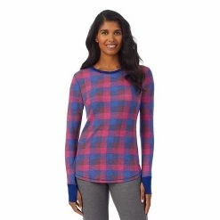 Women's Cuddl Duds® Long Sleeve Crewneck Stretch Thermal Top Seagrass Fairisle -Cuddl Duds Shop unnamed file 590