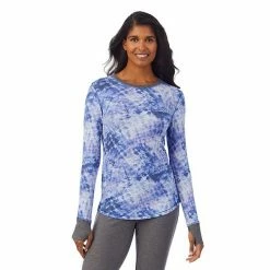 Women's Cuddl Duds® Long Sleeve Crewneck Stretch Thermal Top Seagrass Fairisle -Cuddl Duds Shop unnamed file 591