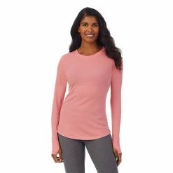 Women's Cuddl Duds® Long Sleeve Crewneck Stretch Thermal Top Seagrass Fairisle -Cuddl Duds Shop unnamed file 593