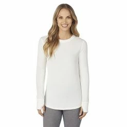 Women's Cuddl Duds® Long Sleeve Crewneck Stretch Thermal Top Seagrass Fairisle -Cuddl Duds Shop unnamed file 594