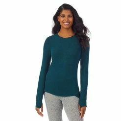 Women's Cuddl Duds® Soft Knit Long Sleeve Crewneck Top Marled Grape -Cuddl Duds Shop unnamed file 693