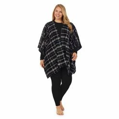 Plus Size Cuddl Duds® Double Plush Reversible Wrap Burgundy Plaid -Cuddl Duds Shop unnamed file 710