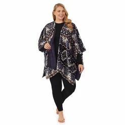 Plus Size Cuddl Duds® Double Plush Reversible Wrap Burgundy Plaid -Cuddl Duds Shop unnamed file 715