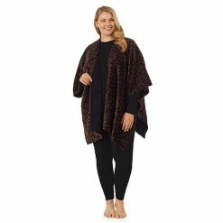 Plus Size Cuddl Duds® Double Plush Reversible Wrap Burgundy Plaid -Cuddl Duds Shop unnamed file 716
