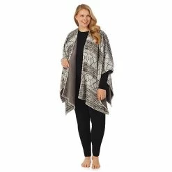 Plus Size Cuddl Duds® Double Plush Reversible Wrap Burgundy Plaid -Cuddl Duds Shop unnamed file 717