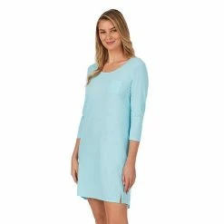 Women's Cuddl Duds® Essentials Long Sleeve Sleepshirt Blue Heather -Cuddl Duds Shop unnamed file 736