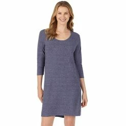 Women's Cuddl Duds® Essentials Long Sleeve Sleepshirt Blue Heather -Cuddl Duds Shop unnamed file 739