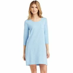 Women's Cuddl Duds® Essentials Long Sleeve Sleepshirt Blue Heather -Cuddl Duds Shop unnamed file 743