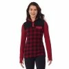 Women's Cuddl Duds® Fleecewear With Stretch Mock Henley Long Sleeve Top With Sherpa Amber Animal