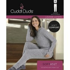 Women's Cuddl Duds® Soft Knit Joggers Grey Animal -Cuddl Duds Shop unnamed file 798