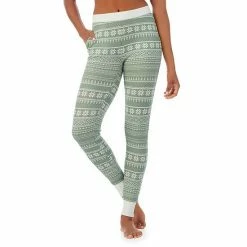 Women's Cuddl Duds® Stretch Thermal Leggings Grey Multi Fairisle -Cuddl Duds Shop unnamed file 812