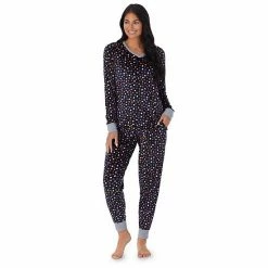Petite Cuddl Duds® Velour Fleece V-Neck Pajama Top And Banded Bottom Pajama Pants Sleep Set Mint Dogs -Cuddl Duds Shop unnamed file 826