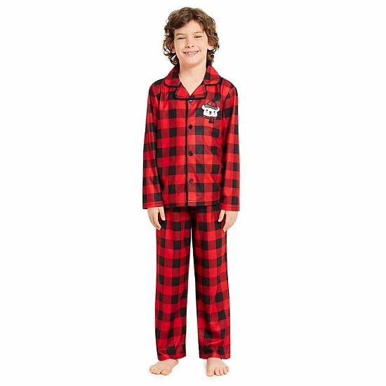 Kids 4-14 Jammies For Your Families® Beary Cool Buffalo Check Pajama Set By Cuddl Duds® 2 Kids 4-14 Jammies For Your Families® Beary Cool Buffalo Check Pajama Set By Cuddl Duds® - Image 2