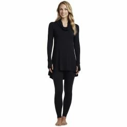 Women's Cuddl Duds® Softwear With Stretch Long Sleeve Cowlneck Tunic Top Tonal Buffalo -Cuddl Duds Shop unnamed file 850