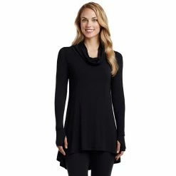 Women's Cuddl Duds® Softwear With Stretch Long Sleeve Cowlneck Tunic Top Tonal Buffalo -Cuddl Duds Shop unnamed file 855