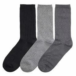 Women's Cuddl Duds® 3-Pack Plushfill* Midweight Birdseye & Ribbed Crew Socks Black -Cuddl Duds Shop unnamed file 921