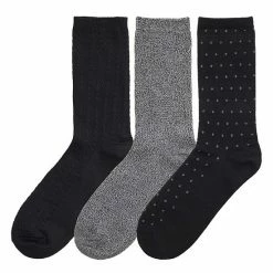 Women's Cuddl Duds® 3-Pack Plushfill* Midweight Birdseye & Ribbed Crew Socks Black -Cuddl Duds Shop unnamed file 922