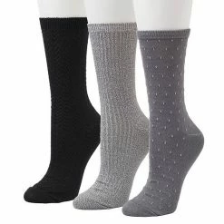 Women's Cuddl Duds® 3-Pack Plushfill* Midweight Birdseye & Ribbed Crew Socks Black -Cuddl Duds Shop unnamed file 925