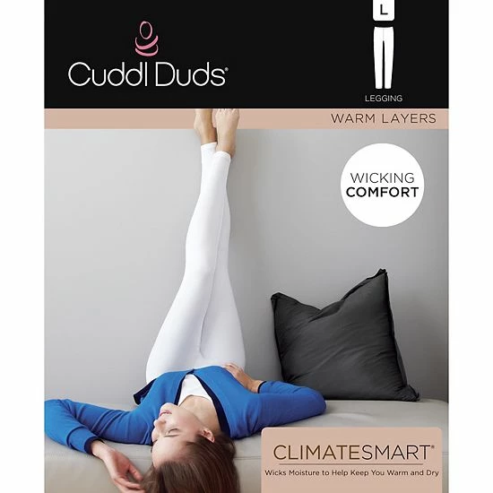 Women's Cuddl Duds® Climatesmart Leggings White 3 Women's Cuddl Duds® Climatesmart Leggings White - Image 3