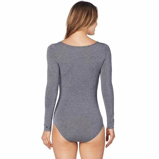 Women’s Cuddl Duds® Softwear With Stretch Long Sleeve Bodysuit Ivory 2 Women’s Cuddl Duds® Softwear With Stretch Long Sleeve Bodysuit Ivory - Image 2