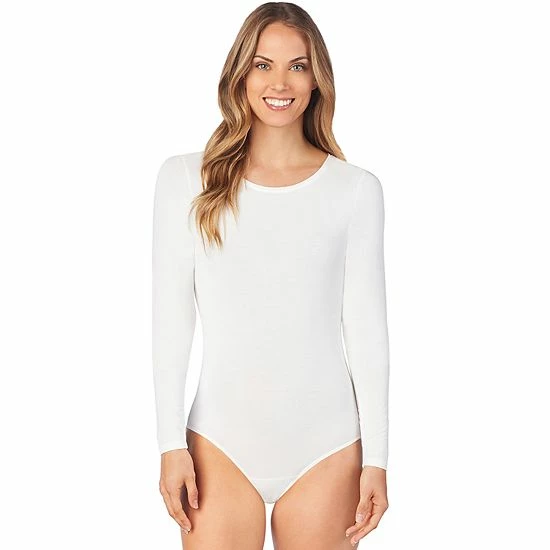 Women’s Cuddl Duds® Softwear With Stretch Long Sleeve Bodysuit Ivory 10 Women’s Cuddl Duds® Softwear With Stretch Long Sleeve Bodysuit Ivory - Image 10