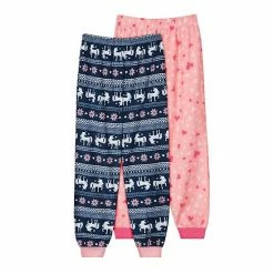Girls Cuddl Duds® 2-Piece Pajama Pants Pack Unicorn Hearts